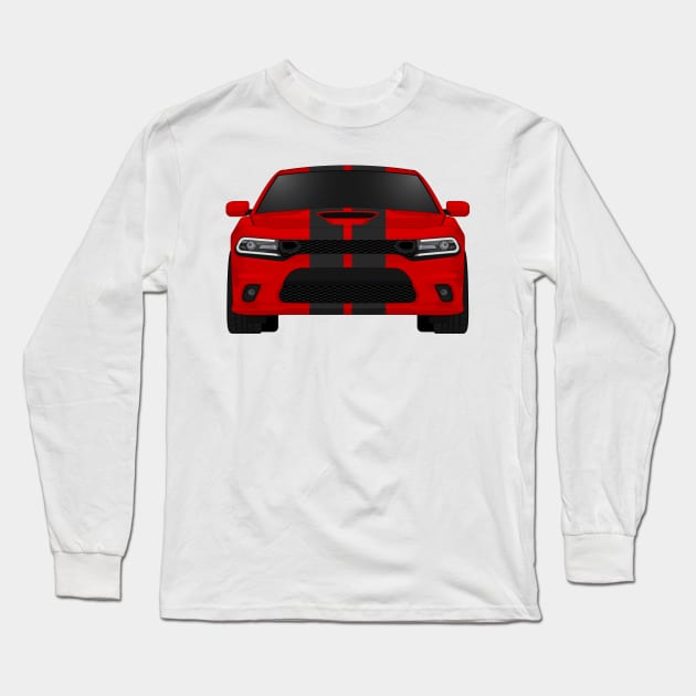 Charger Scat Tor-red + black stripes Long Sleeve T-Shirt by VENZ0LIC